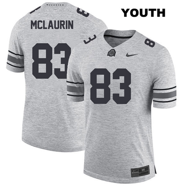 Ohio State Buckeyes Youth Terry McLaurin #83 Gray Authentic Nike College NCAA Stitched Football Jersey ZO19L73AS